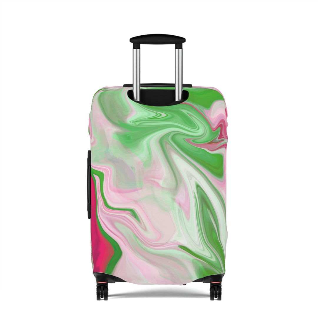 PNK Watercolor Pink & Green Personalized Luggage Cover