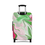 PNK Watercolor Pink & Green Personalized Luggage Cover
