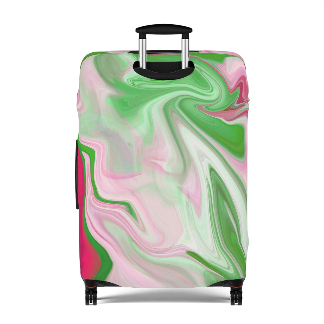 PNK Watercolor Pink & Green Personalized Luggage Cover