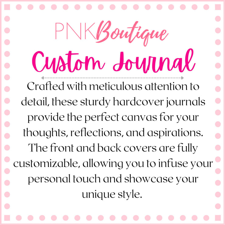PNK Pink & Green Watercolor Personalized Journal