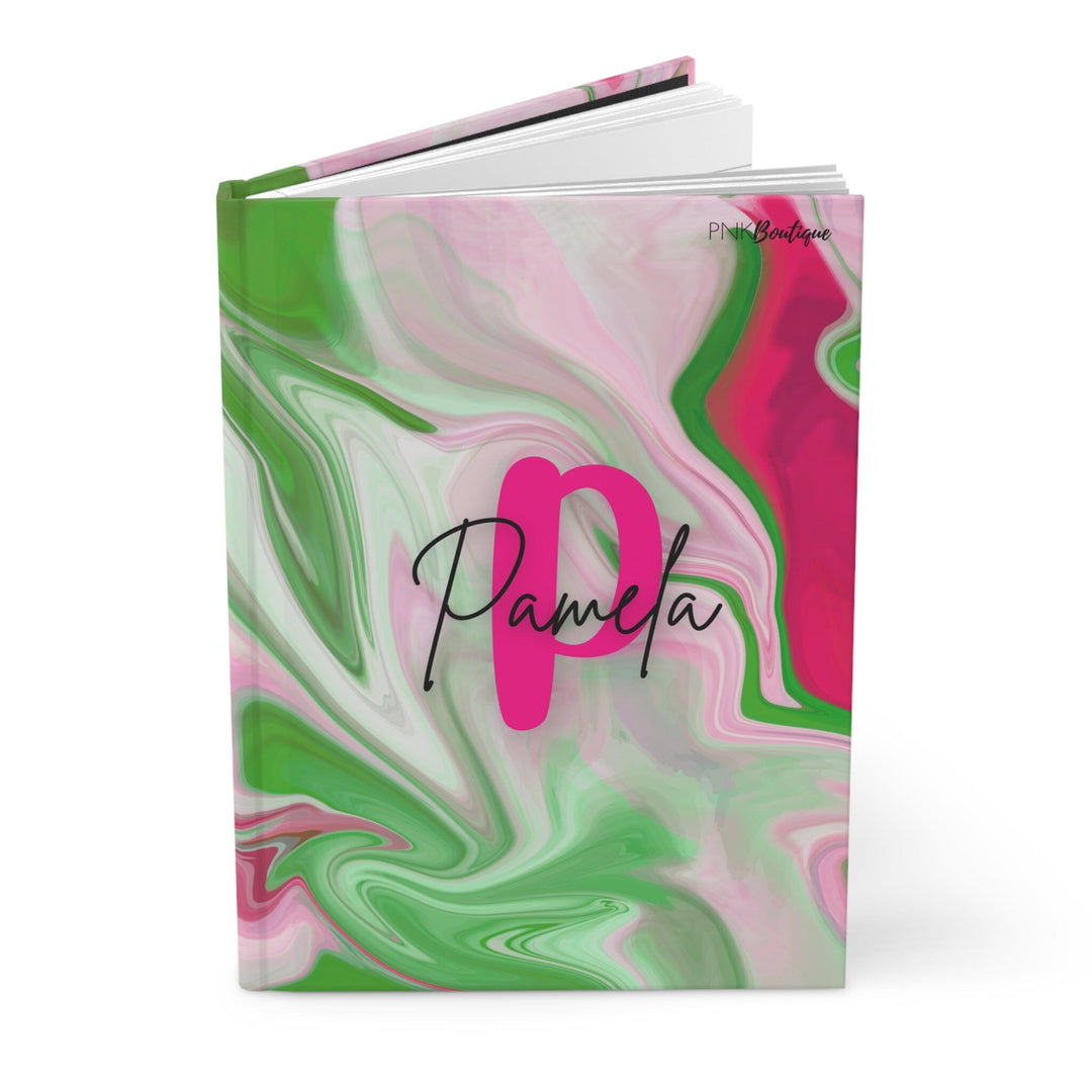 PNK Pink & Green Watercolor Personalized Journal