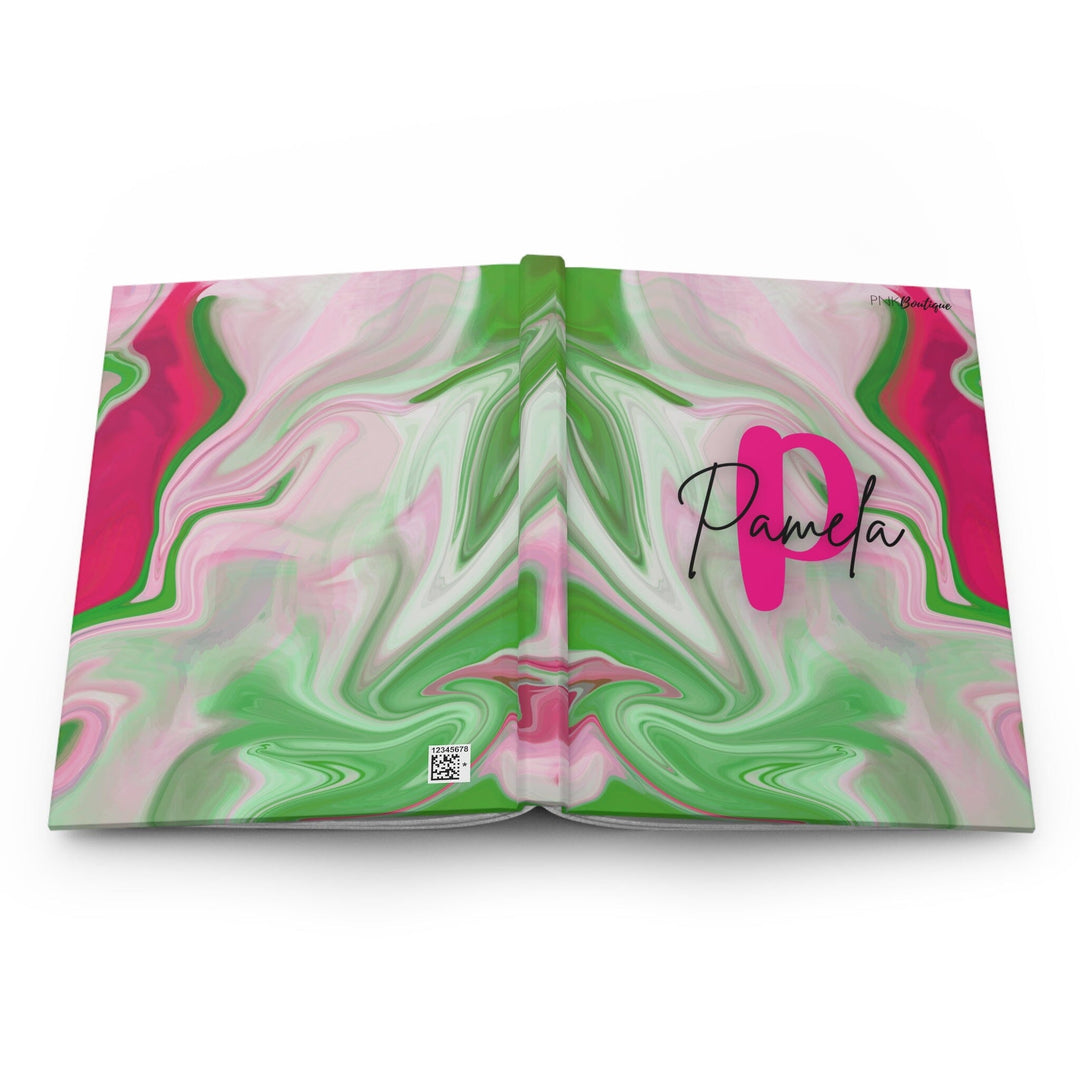 PNK Pink & Green Watercolor Personalized Journal