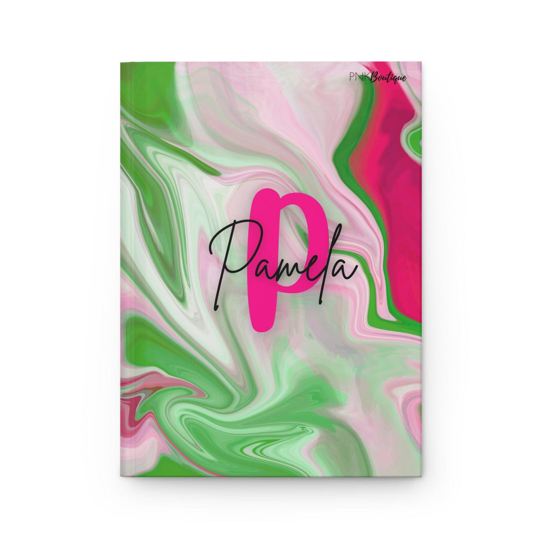 PNK Pink & Green Watercolor Personalized Journal