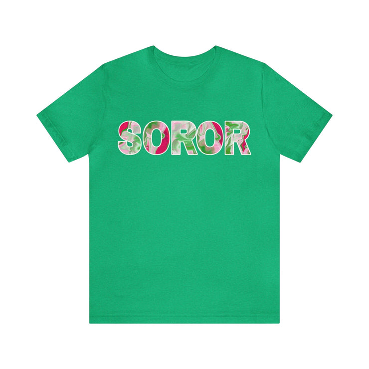 Watercolor Pink & Green Soror T-shirt