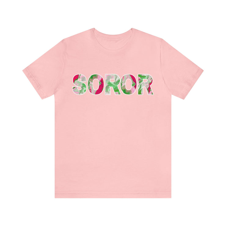 Watercolor Pink & Green Soror T-shirt