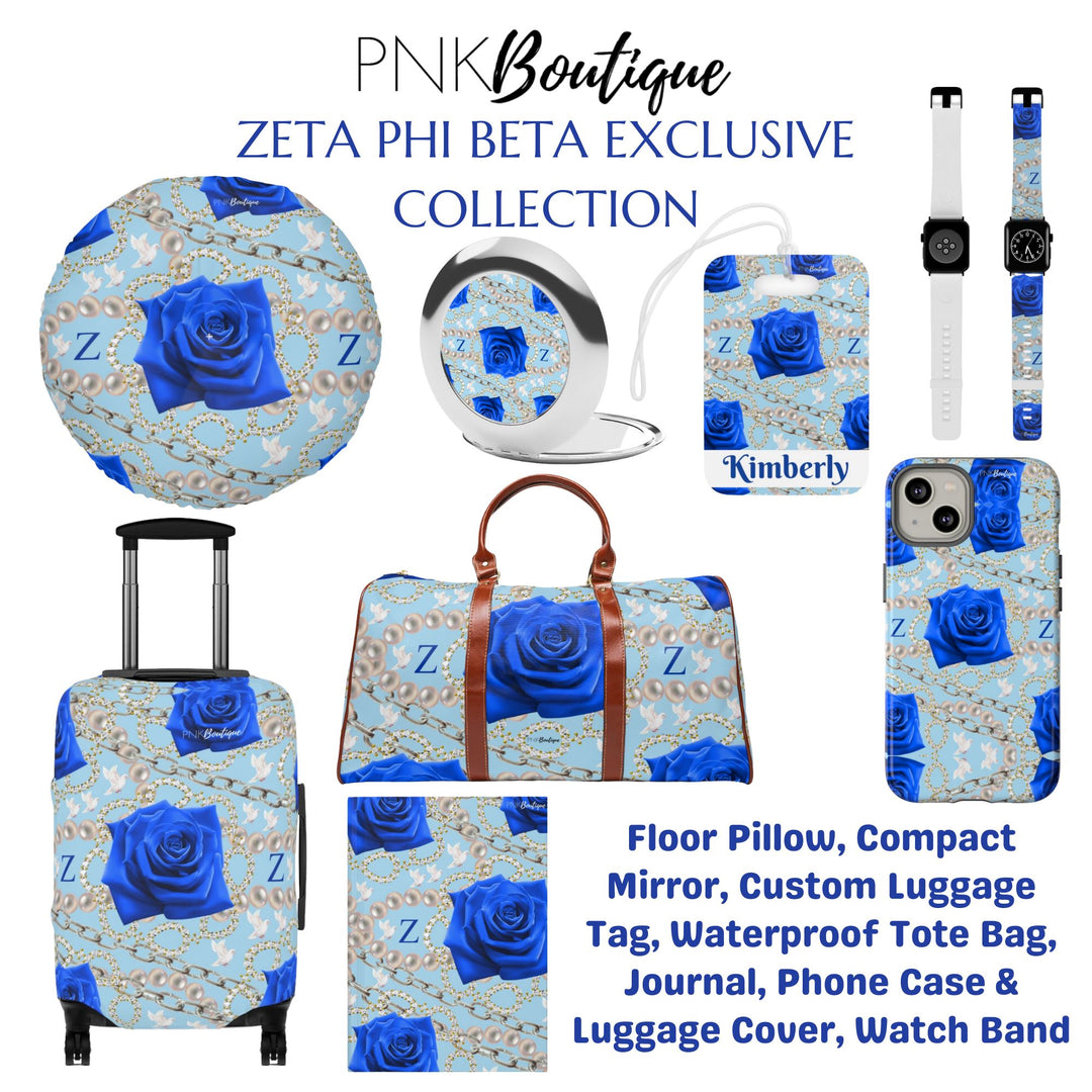 Zeta Blue and White Luggage Cover